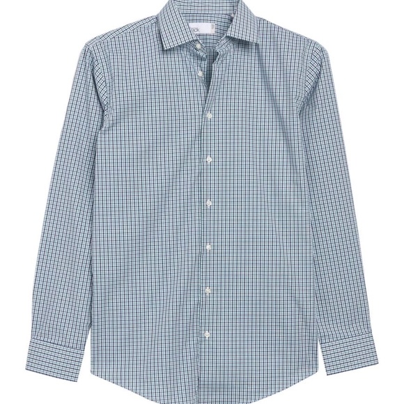 Nordstrom Other - Nordstrom Rack Micro Gingham Dress Shirt GREEN